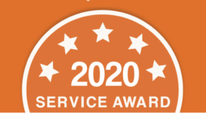 We won the 2020 service award